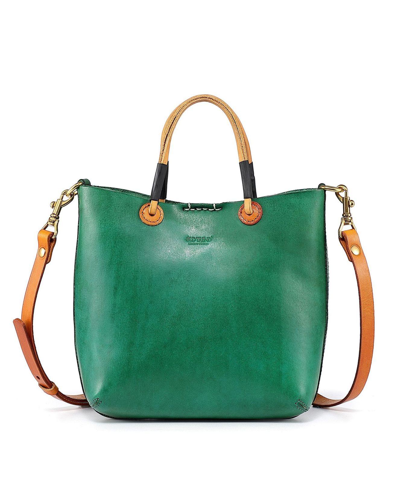 Old Trend Genuine Leather Outwest Mini Tote Bag in Green | Lyst