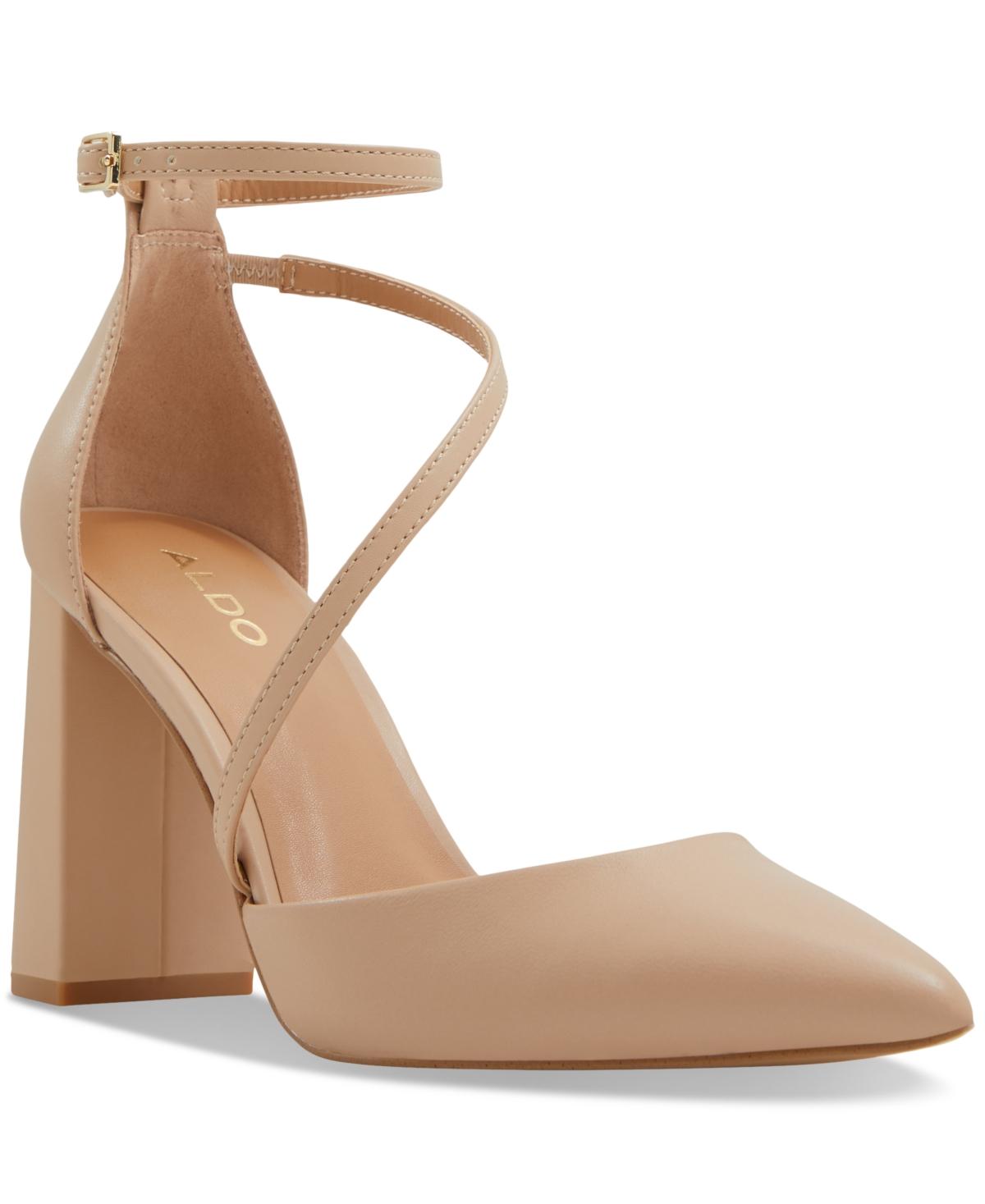 ALDO Milley Two piece Strappy Pointed toe Pumps in Natural Lyst