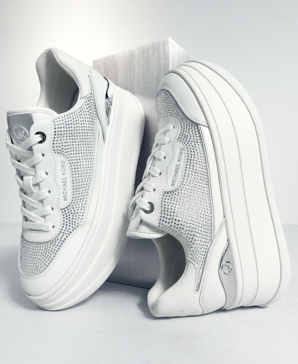 Michael kors white platform sneakers deals