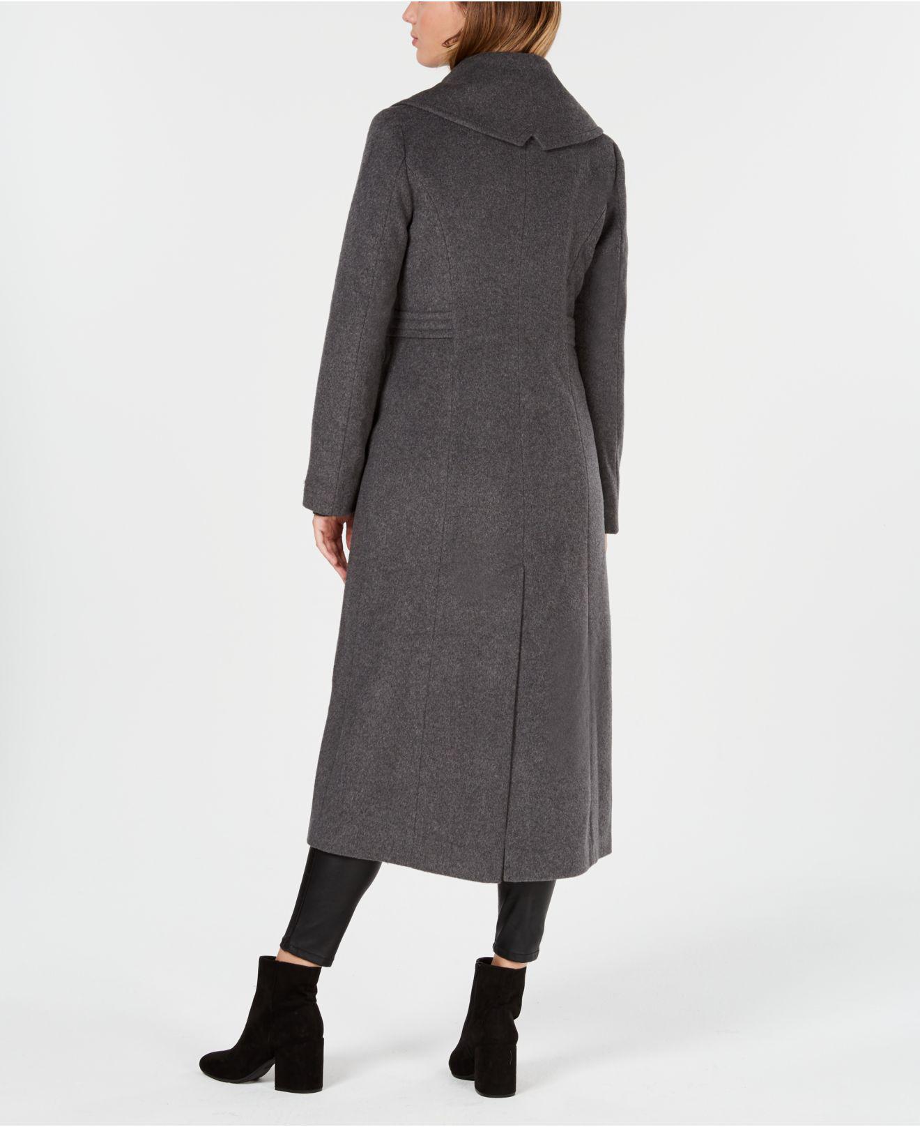 calvin klein grey wool coat