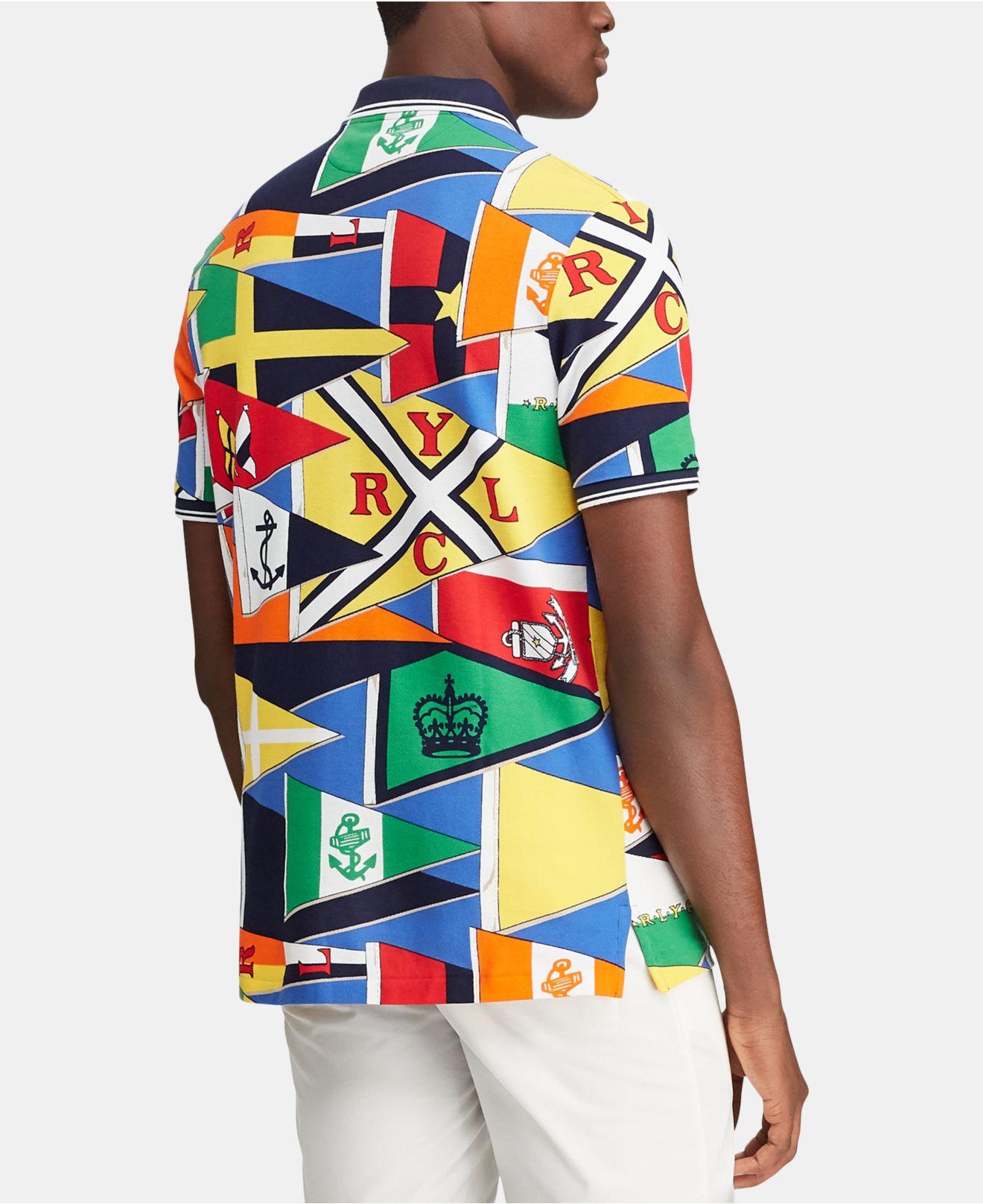 Polo Ralph Lauren Nautical Flag Classic-fit Mesh Polo Shirt for Men | Lyst
