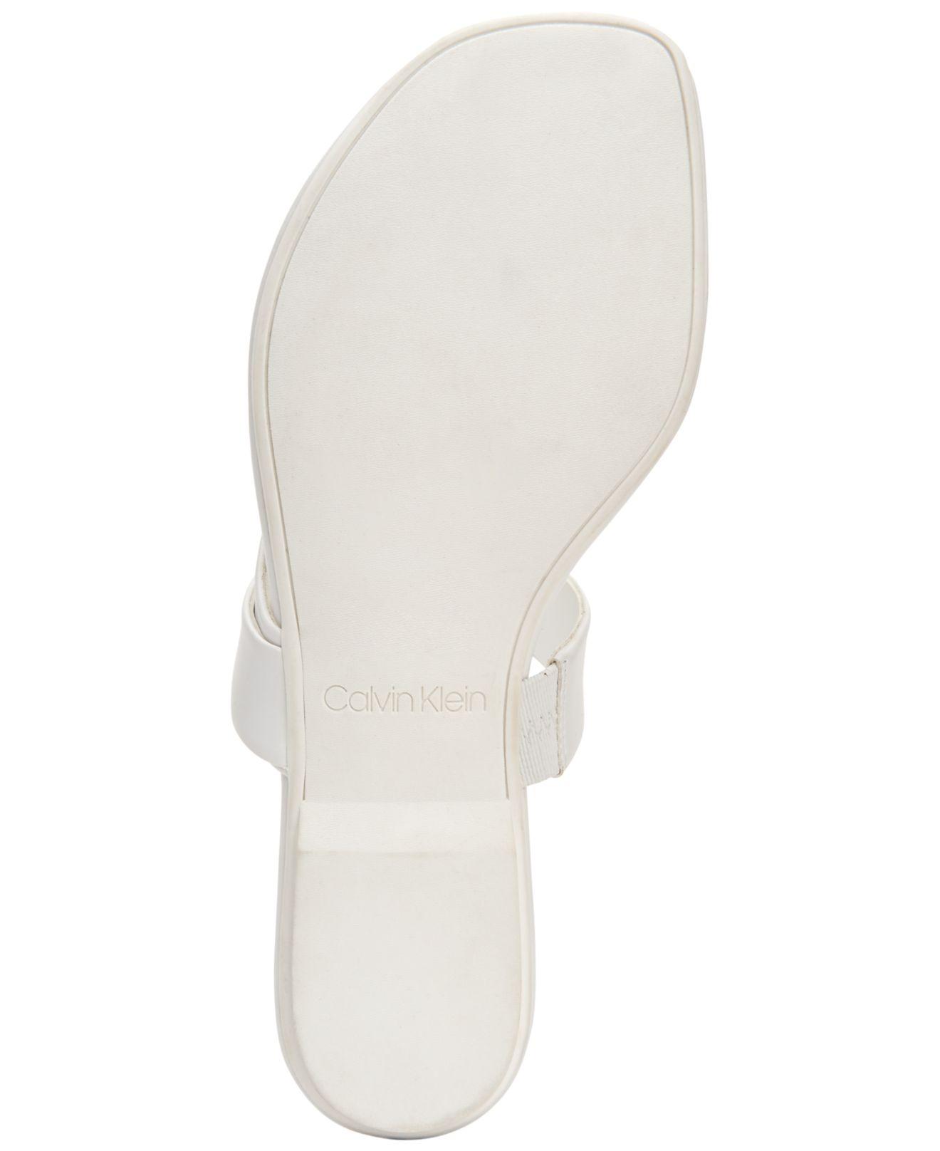 calvin klein saurin flat sandals