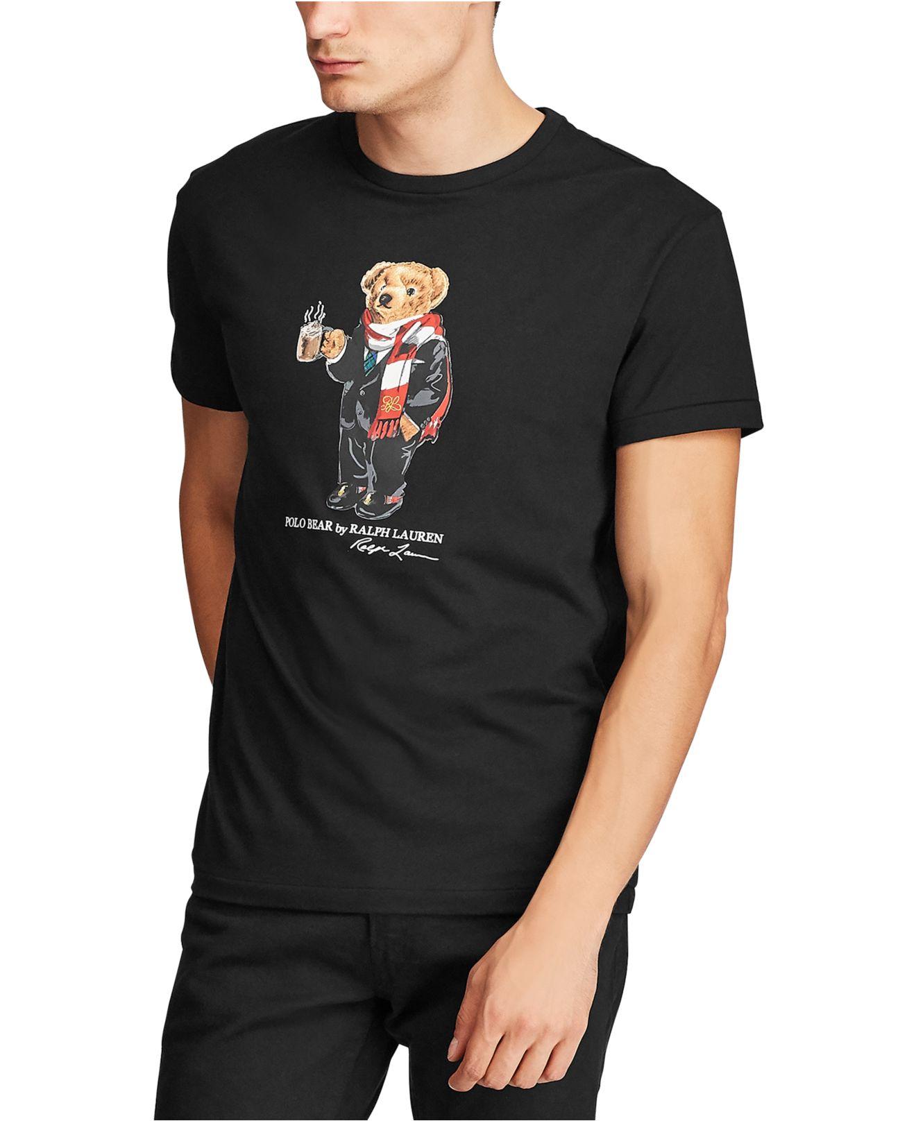 Polo Ralph Lauren Classic Fit Cocoa Bear T-shirt in Black for Men | Lyst
