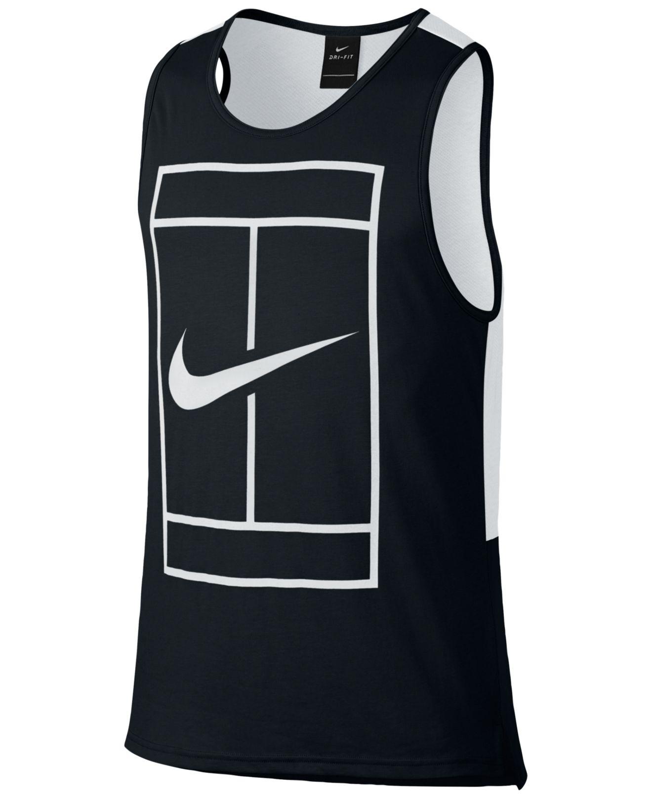 Nike Synthetic Men's Court Dry Tennis Tank Top in Black for Men | Lyst