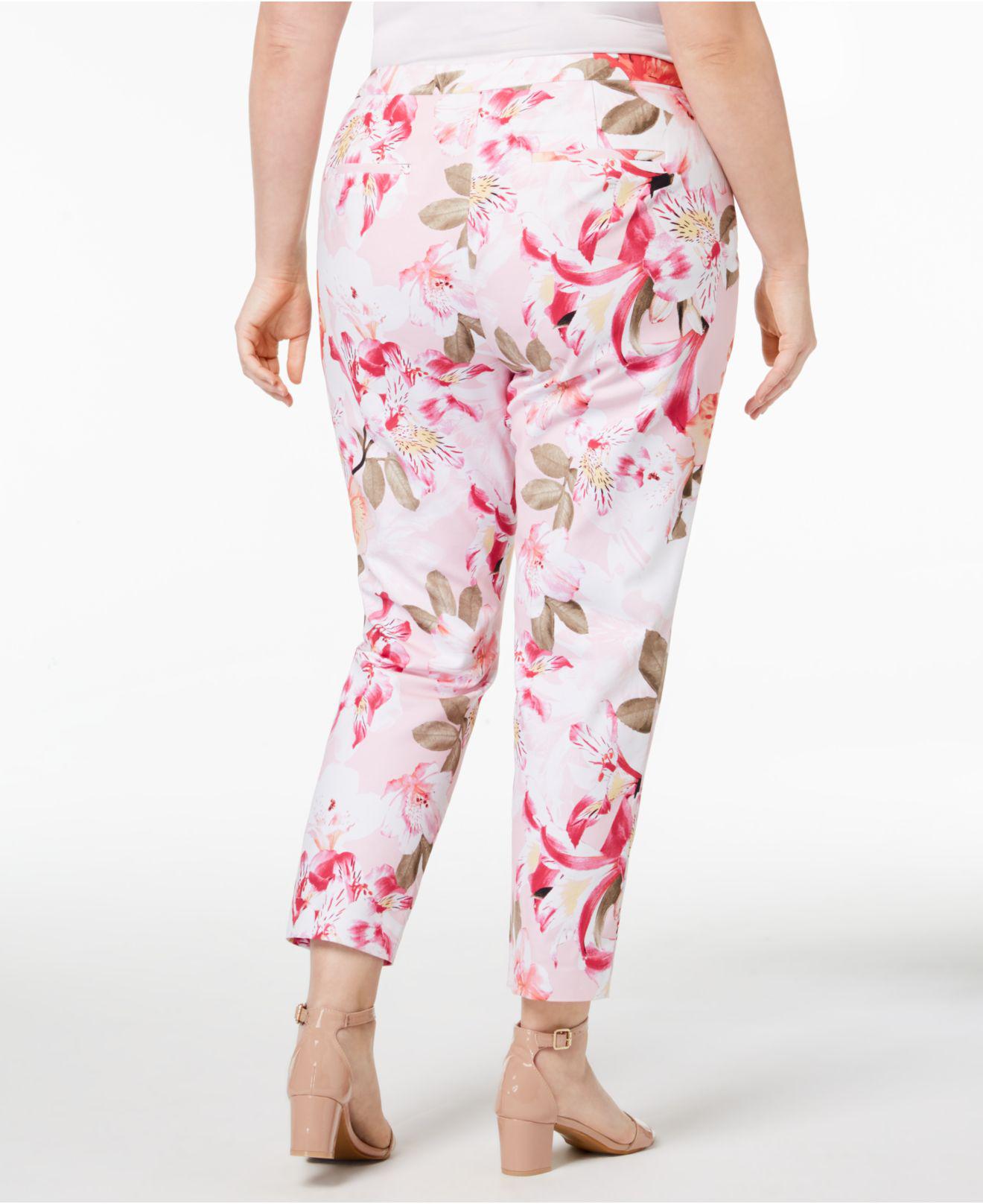 calvin klein floral pants