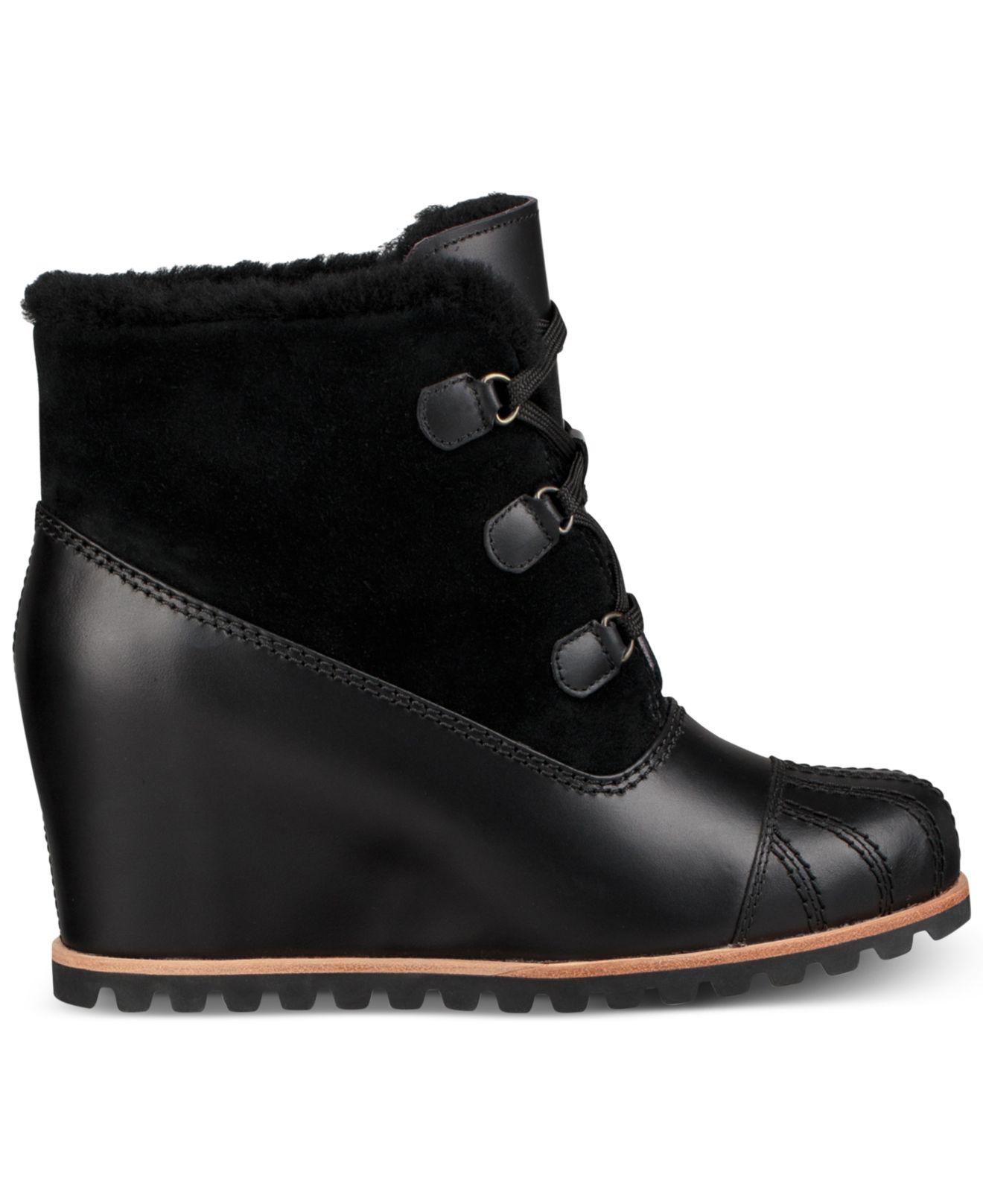 ugg alasdair wedge bootie black