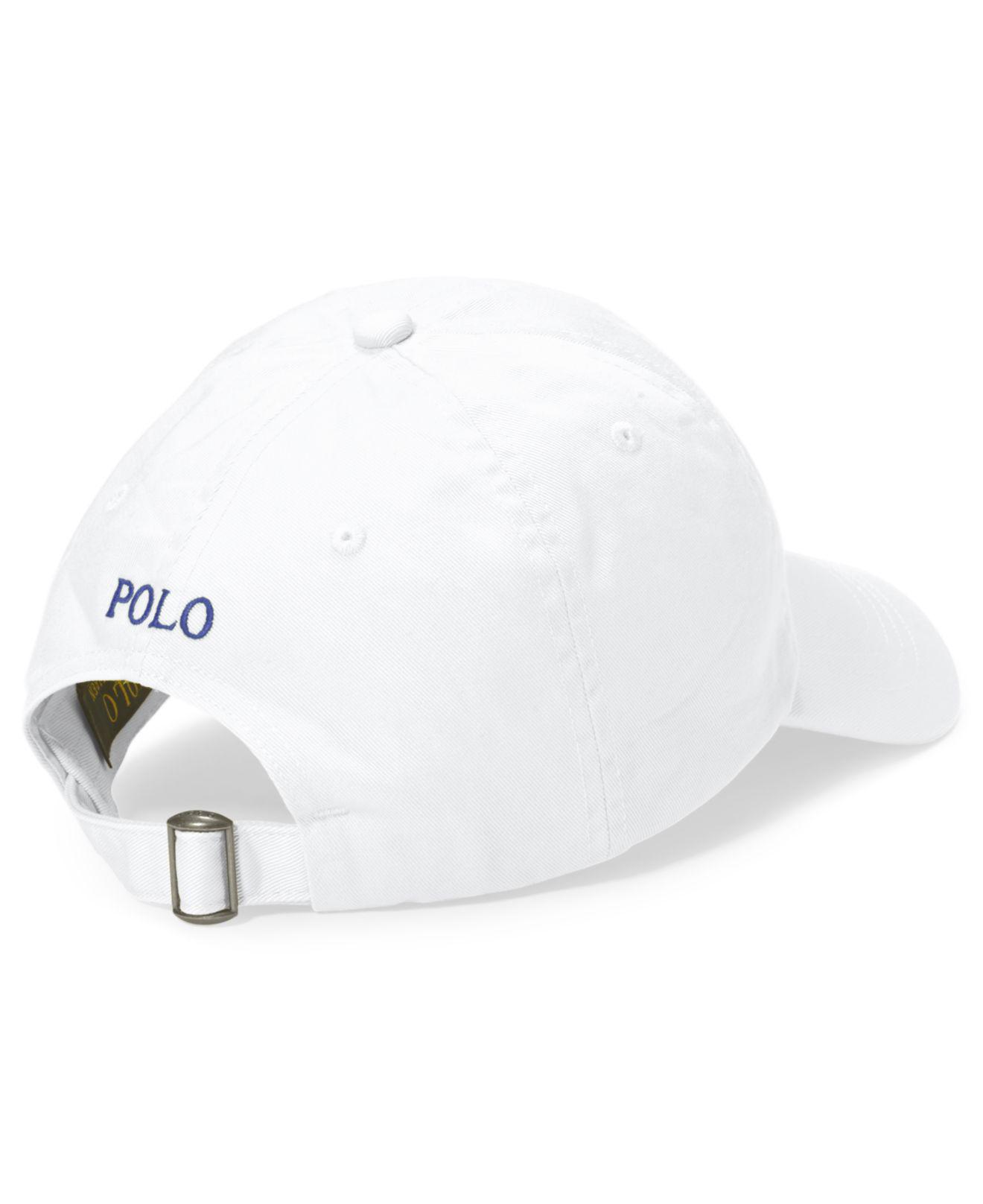 Polo Ralph Lauren Big & Tall Cotton Chino Sports Cap in White for Men | Lyst