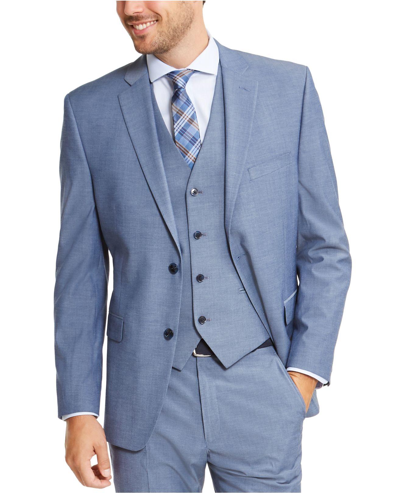 alfani blue suit