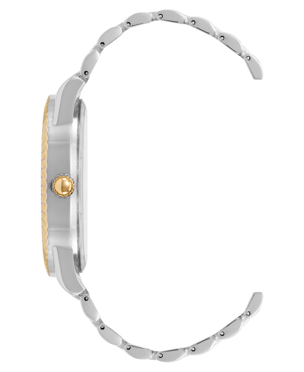 Steve Madden Orologio da braccialetto maschile, Nero/Champagne