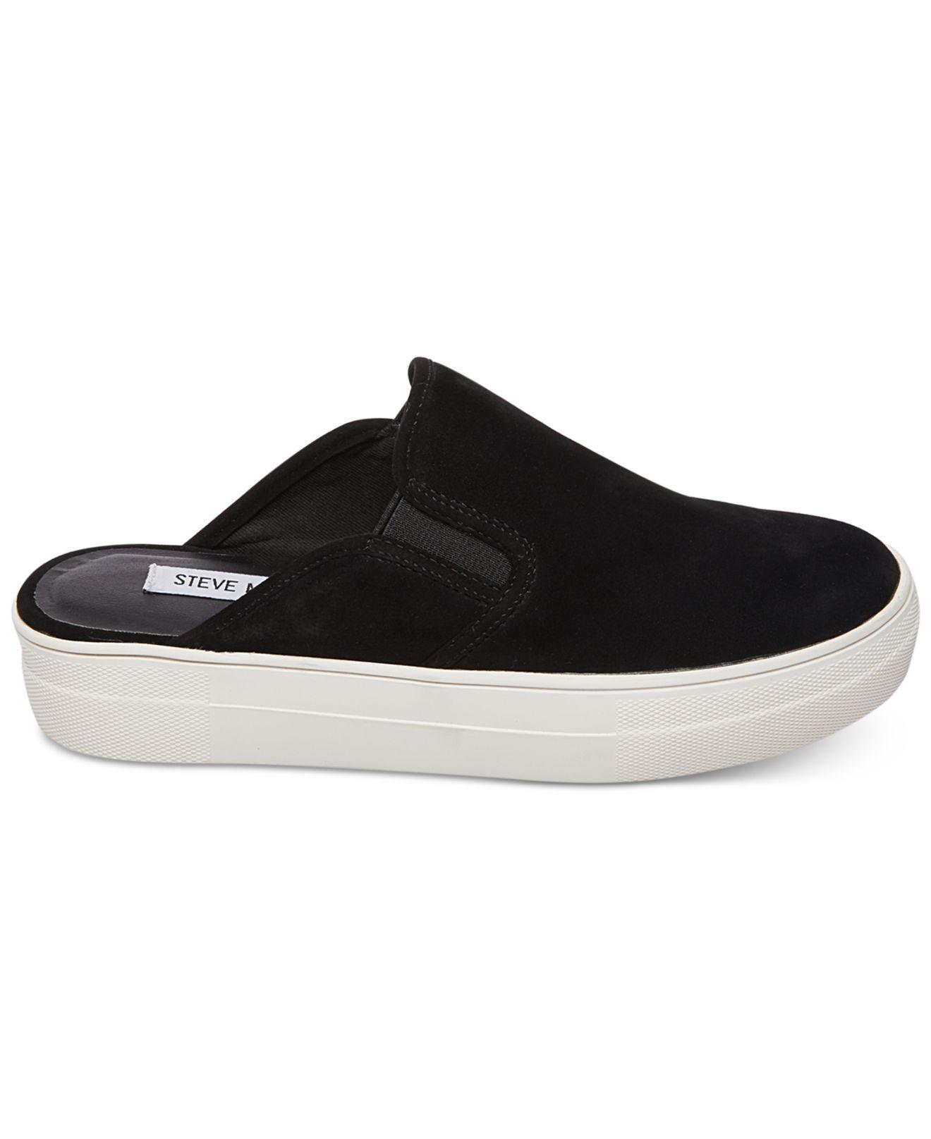 Steve Madden Suede Women's Glenda Athletic Mules in Black Suede (Black