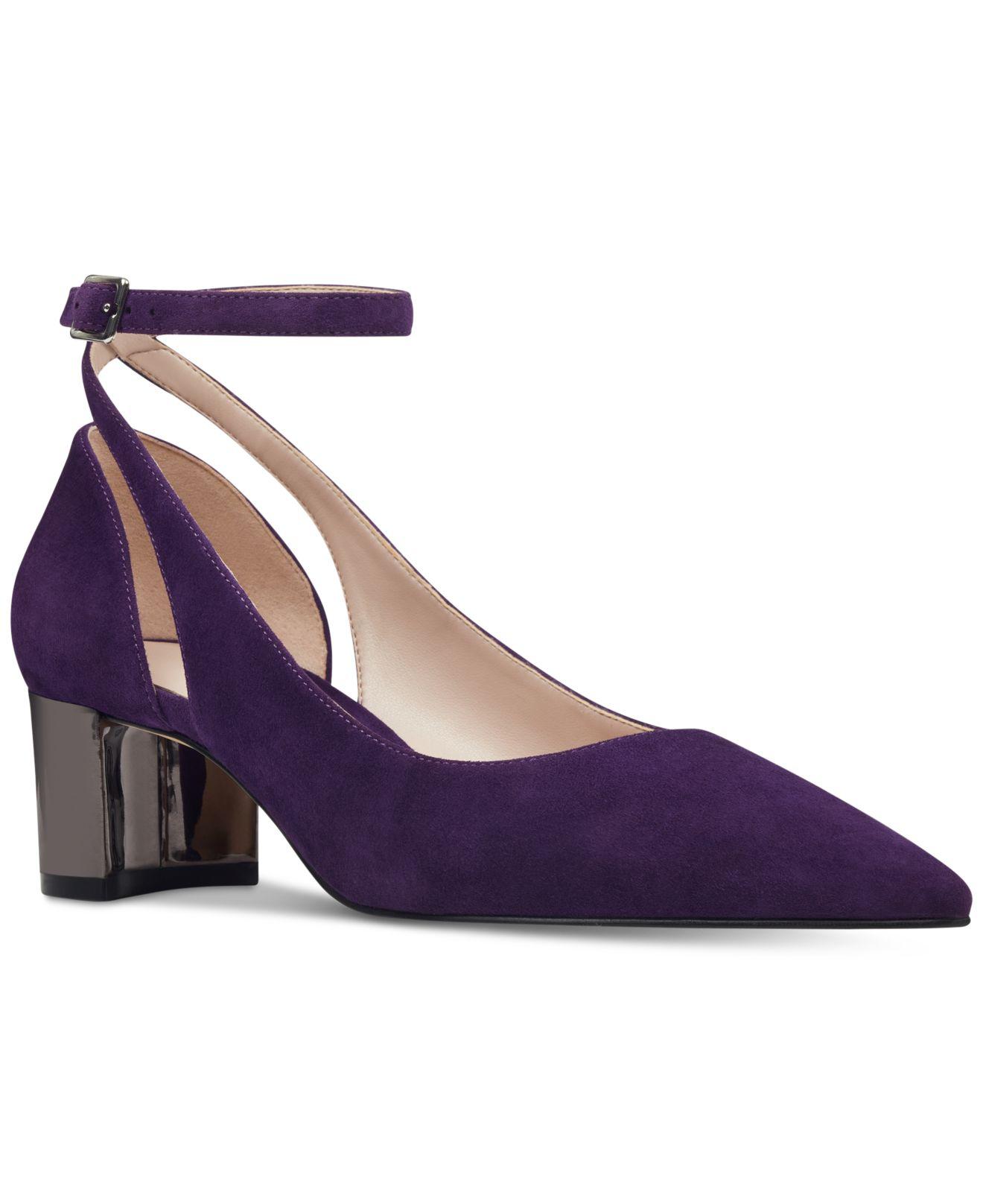 macy's purple pumps