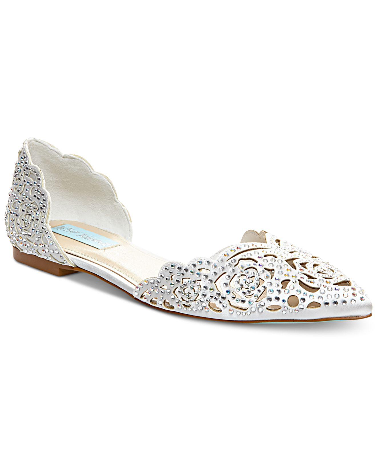 betsey johnson embellished flats
