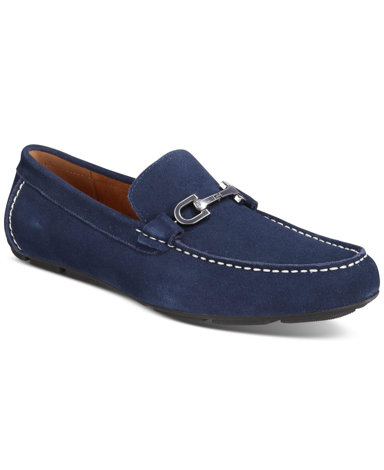 Alfani Suede Remy Driving Loafers, Created For Macy's in Navy (Blue ...