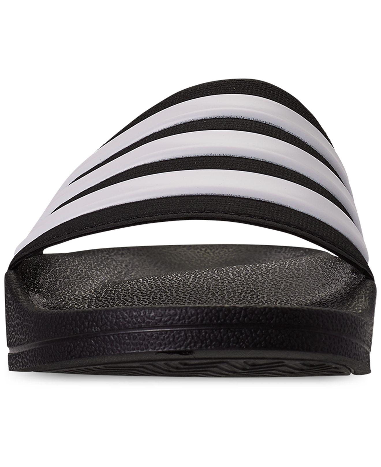 adidas Synthetic Adilette Cloudfoam Slides Availability: In Stock $24.95 in Black/White (Black 