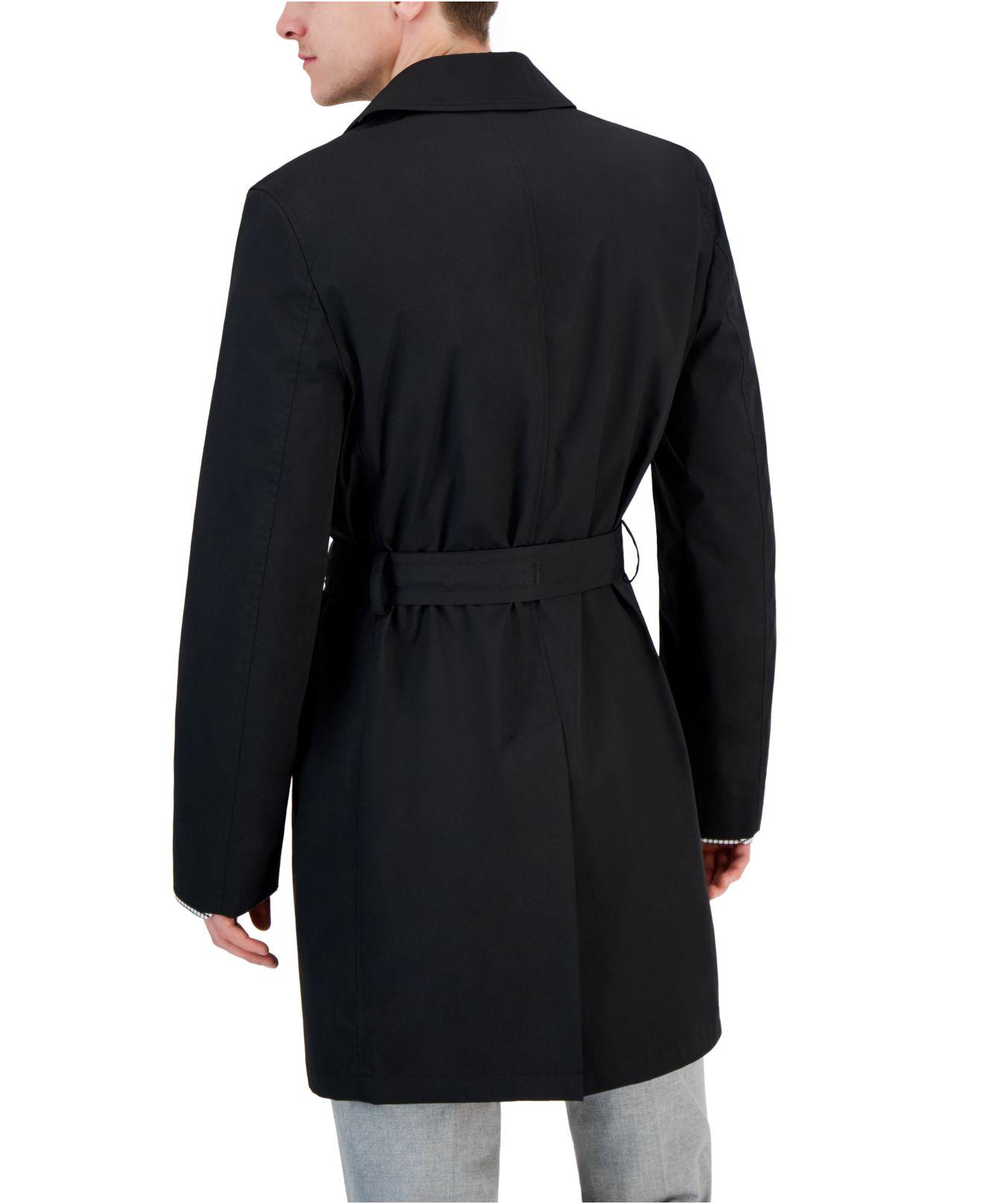 Tommy Hilfiger Modern-fit Raincoat in Black for Men | Lyst