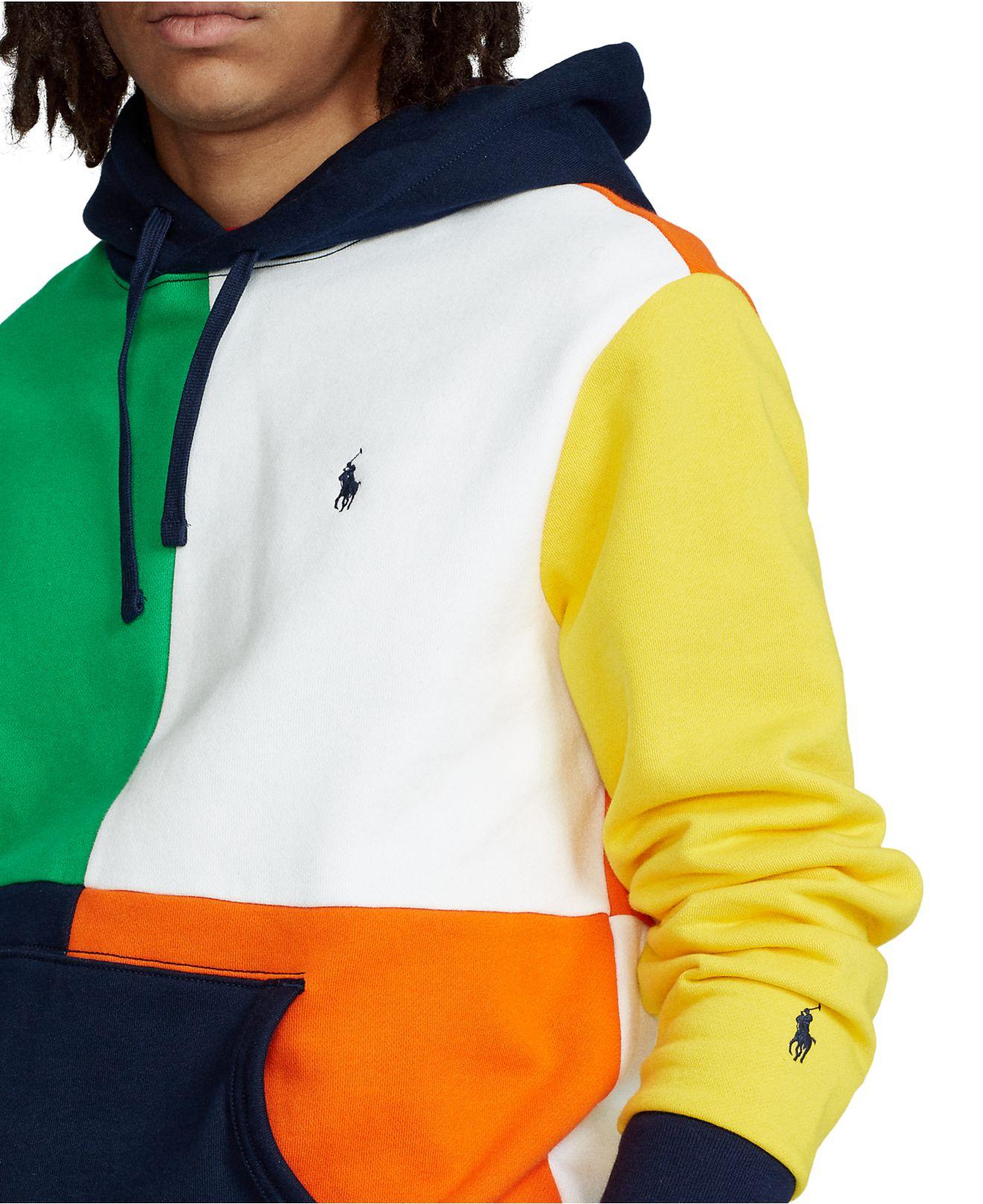 Polo Ralph Lauren Color-blocked Fleece Hoodie for Men | Lyst