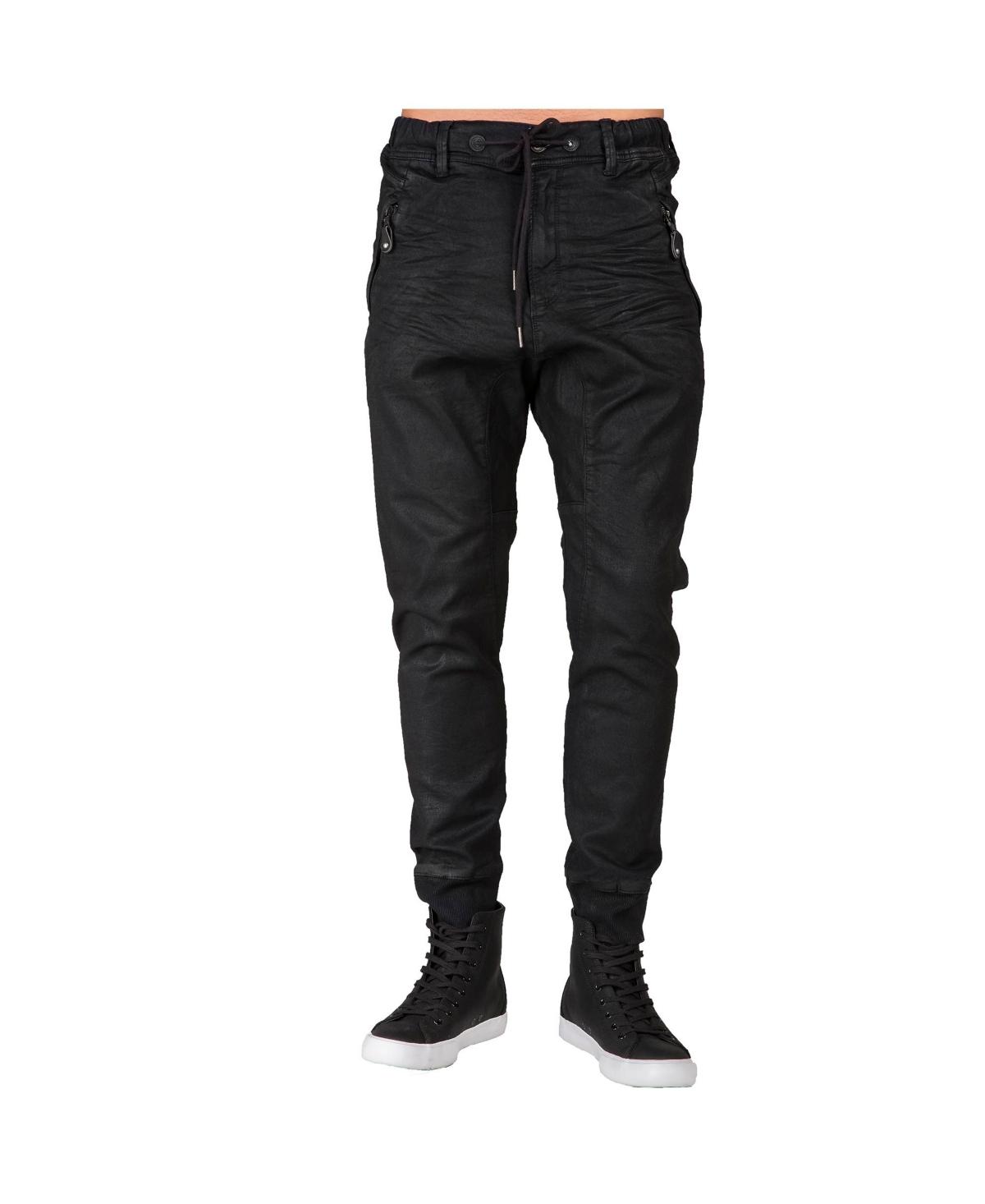 Level 7 Premium Knit Denim Jogger Jeans In Black For Men Lyst