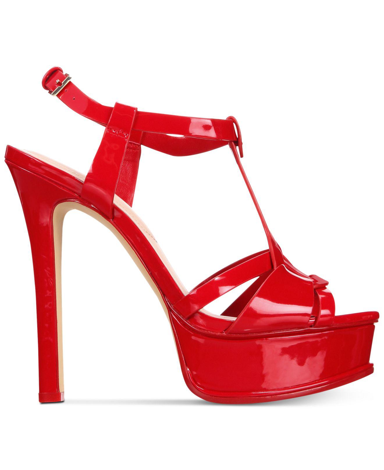 ALDO Chelly Platform Dress Sandals in Red Patent (Red) - Lyst