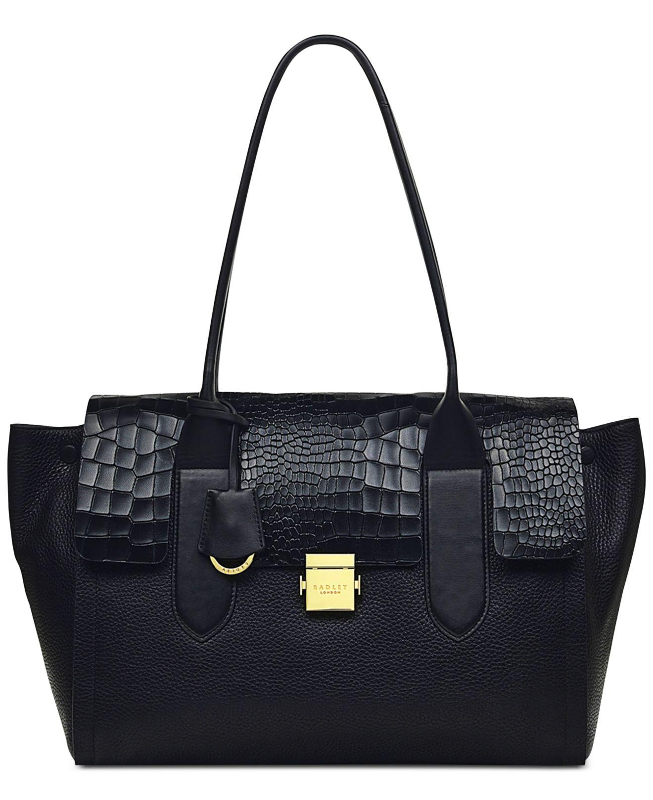 Radley Leather Large Flapover Shoulder Bag in Black Lyst