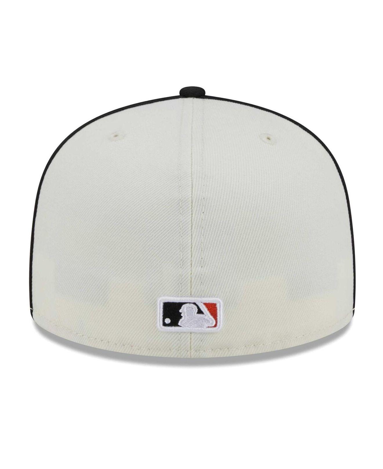 Men's New Era Cream Baltimore Orioles Chrome Camel Rust Undervisor 59FIFTY Fitted Hat