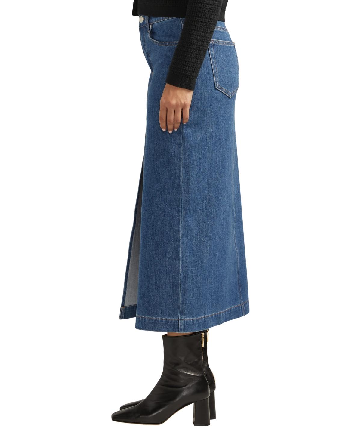Jag Bailey Midi Denim Skirt in Blue Lyst