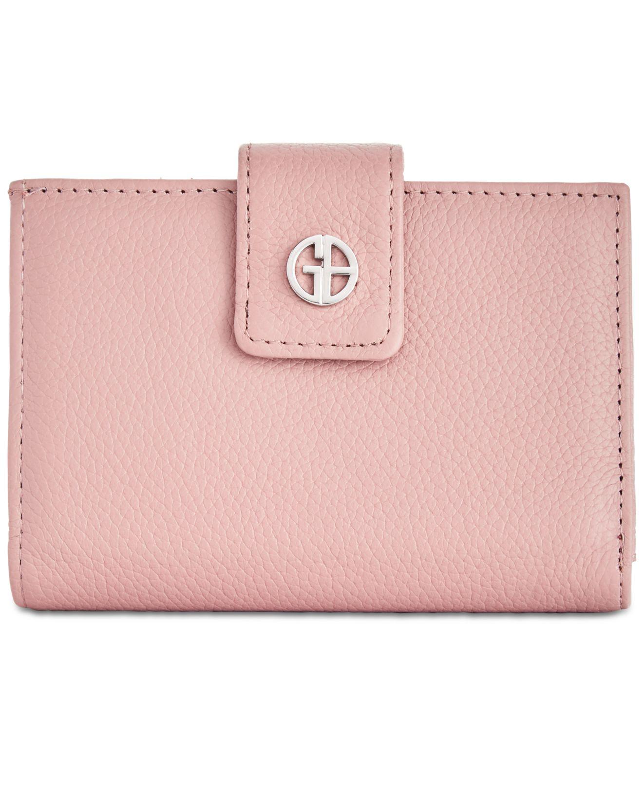 Giani Bernini Framed Indexer Leather Wallet, Created For Macy's in Rose ...