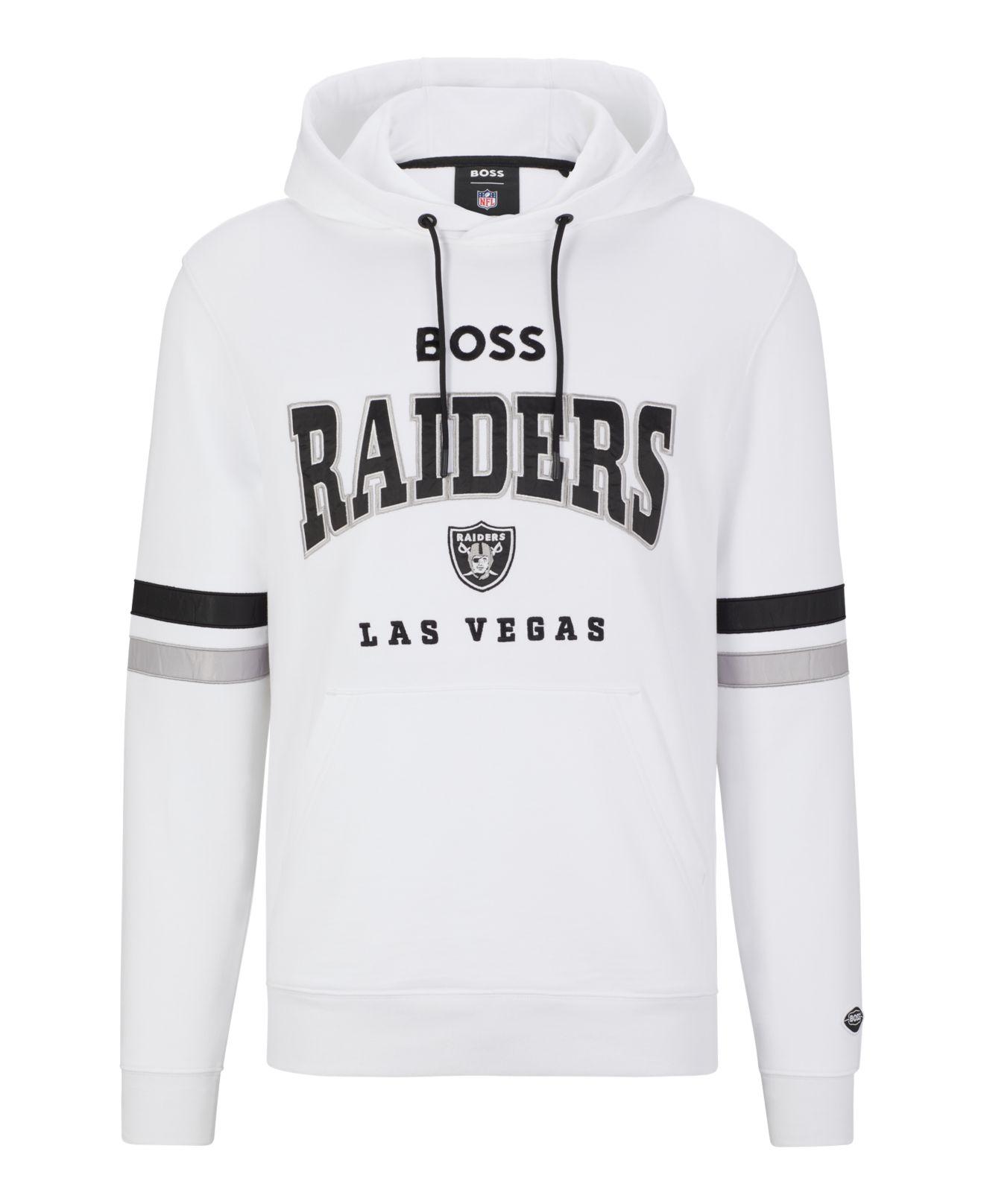 BOSS by HUGO BOSS Las Vegas Raiders Hoodie in Gray for Men | Lyst