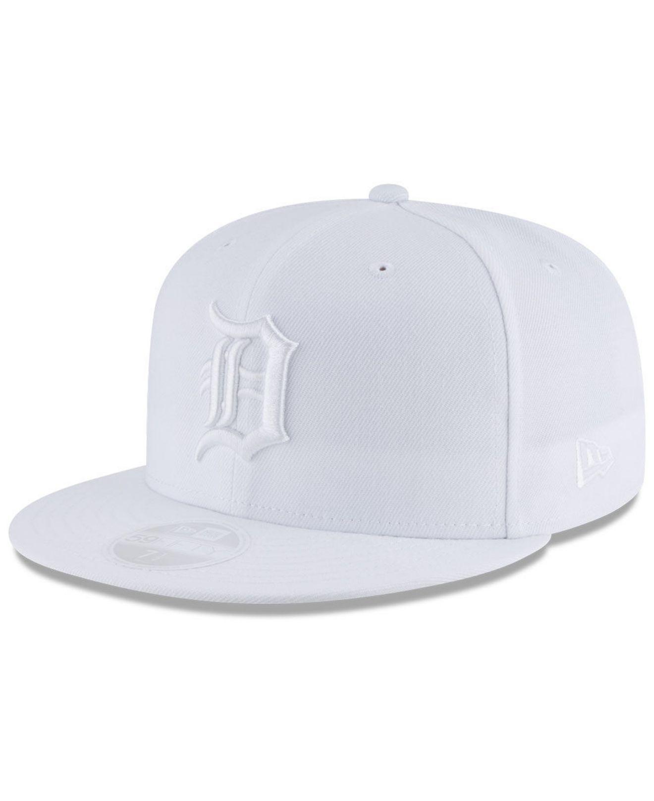 KTZ Detroit Tigers White Out 59fifty Fitted Cap for Men | Lyst