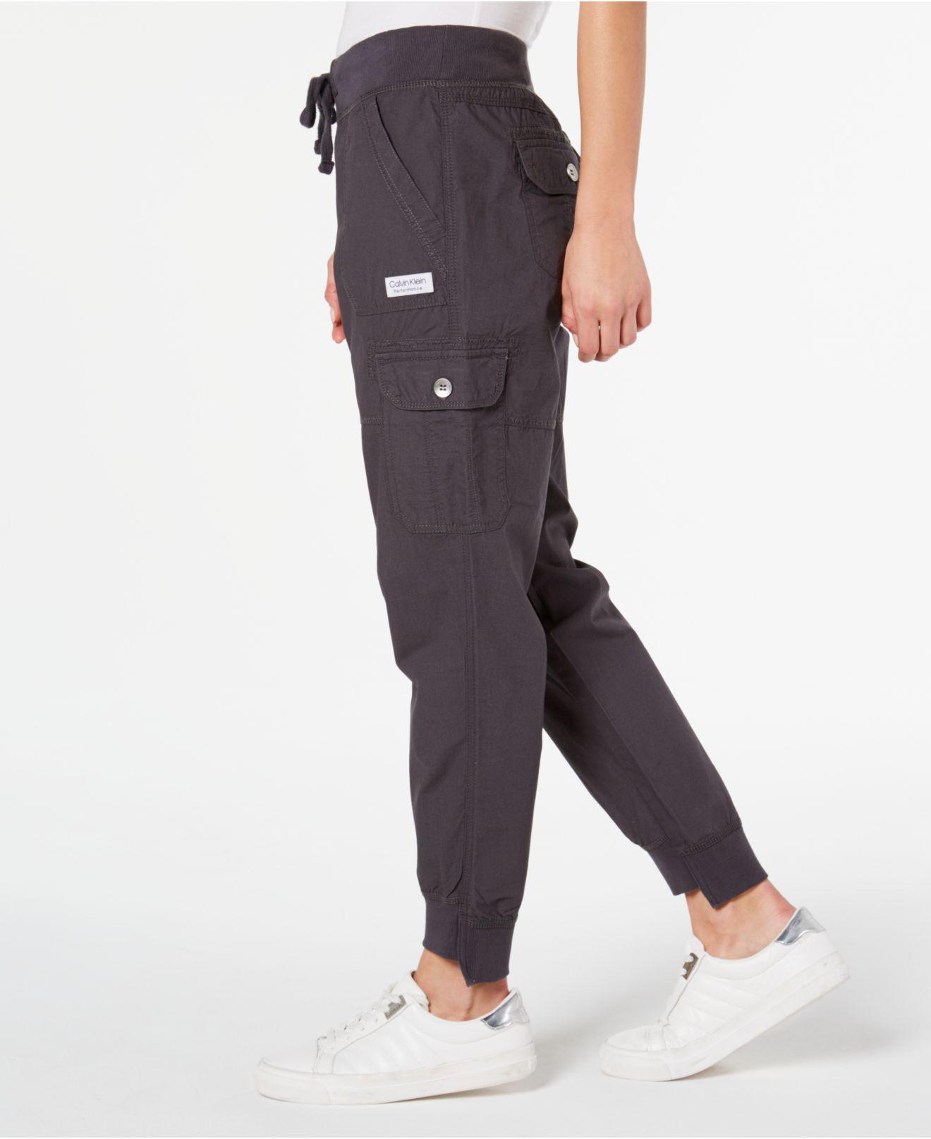 Lyst Calvin Klein Performance Tiefront Stephem Cargo Pants in Gray