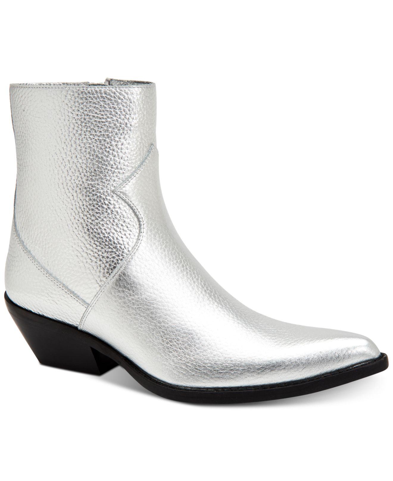 calvin klein silver boots
