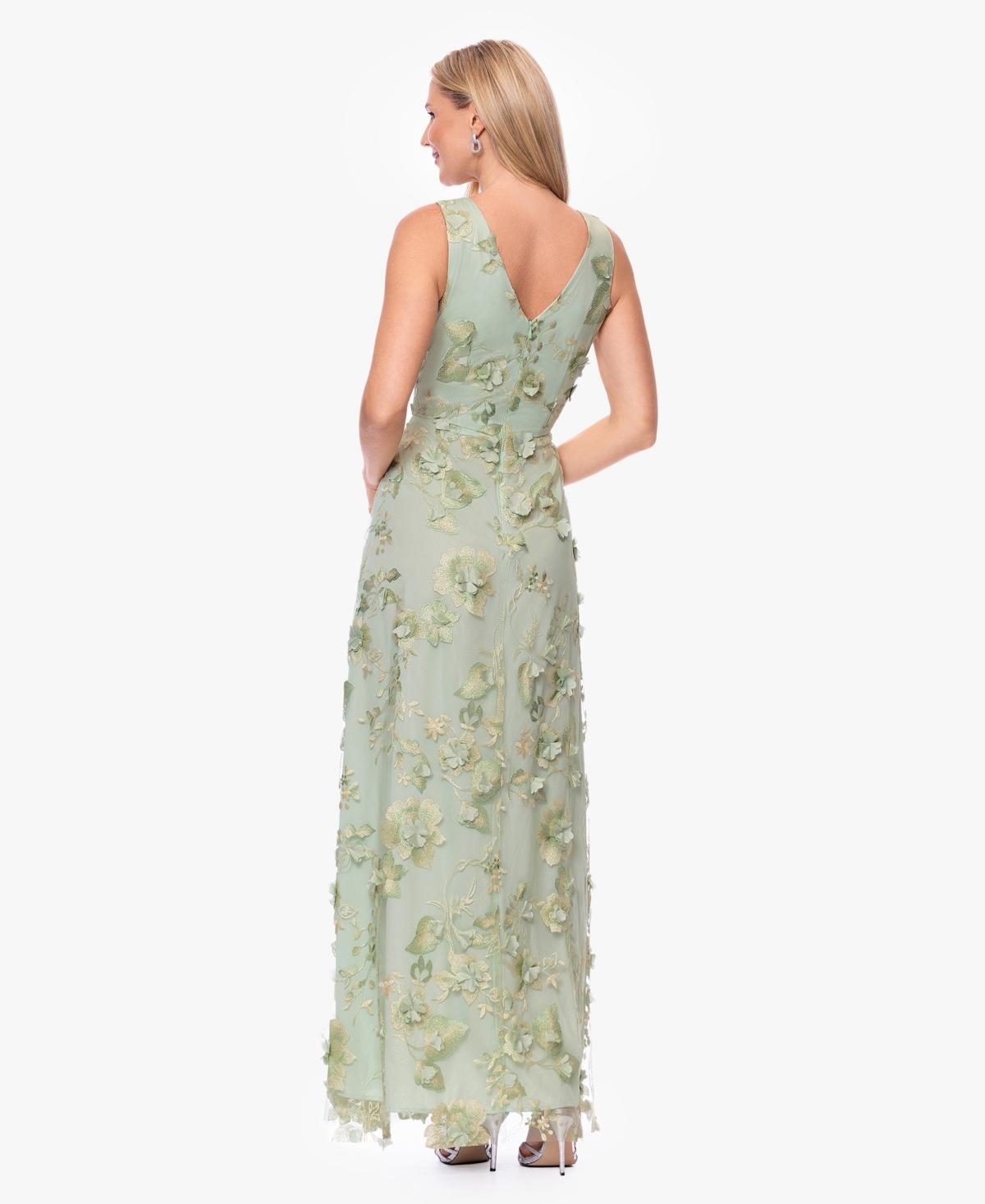 green emerald velvet dress XSCAPE Dress 4 Gold