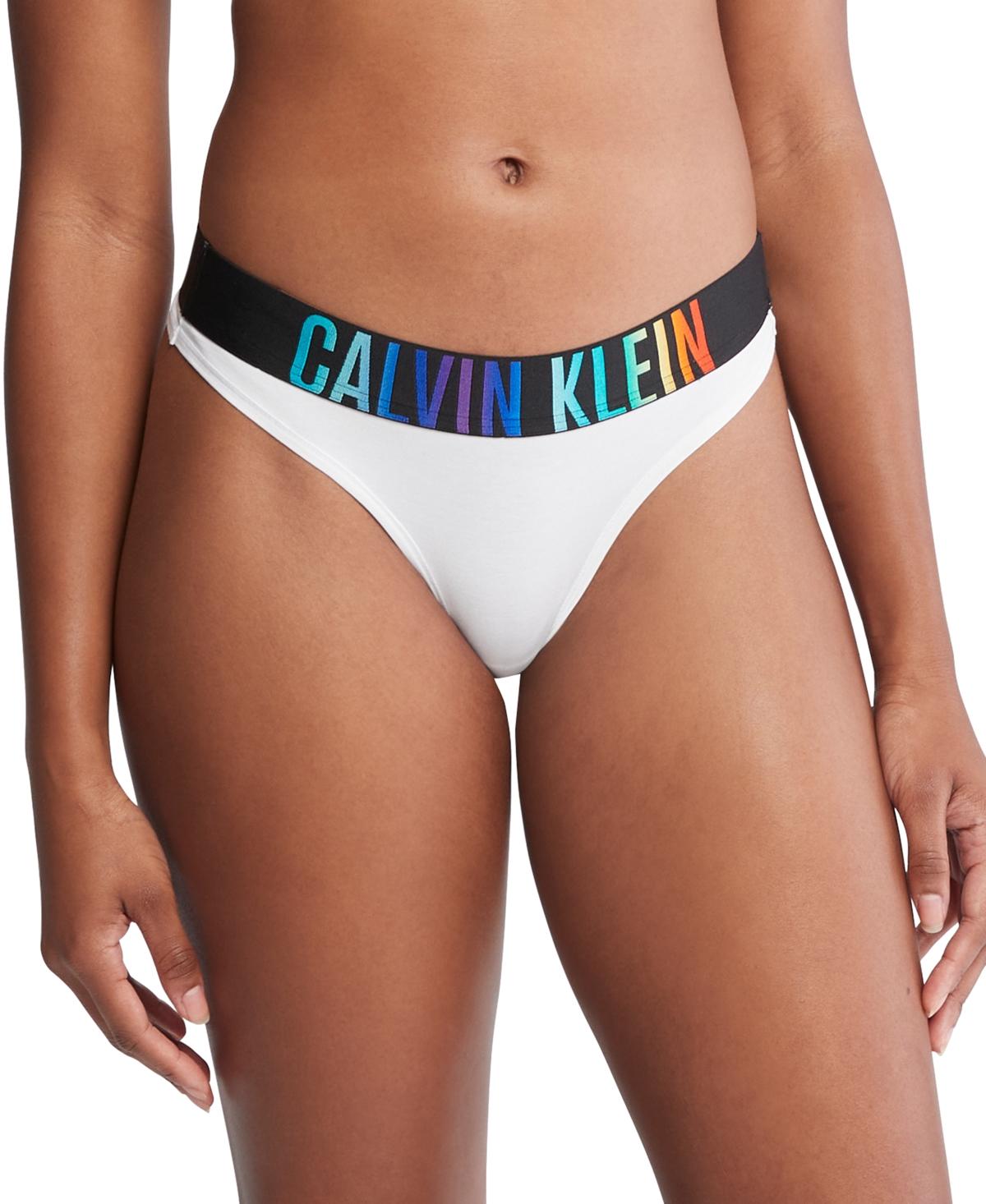 Calvin Klein Intense Power Pride Cotton Thong Underwear Qf7833 in Blue |  Lyst