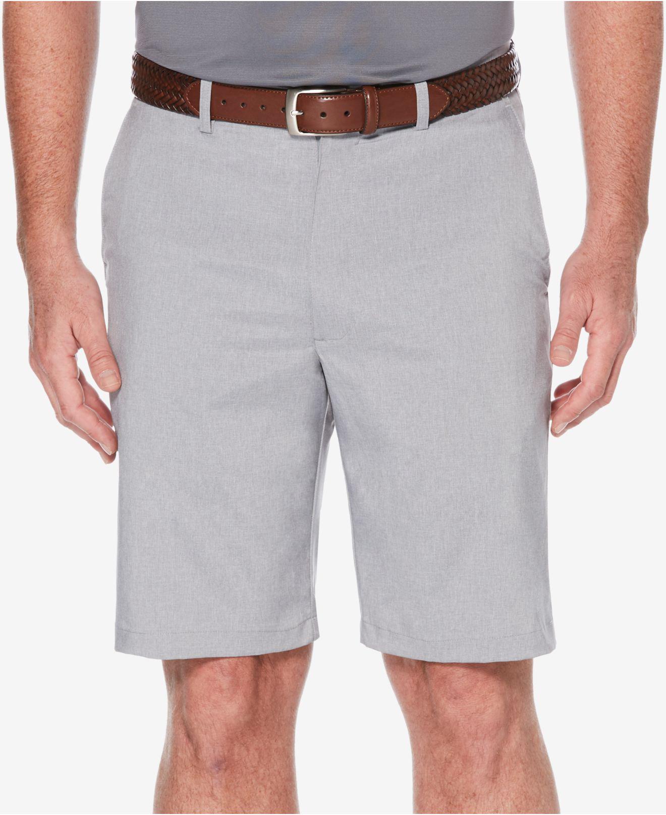 PGA TOUR Synthetic Classic-fit Stretch Heather Performance Shorts in Light Grey Heather (Gray 