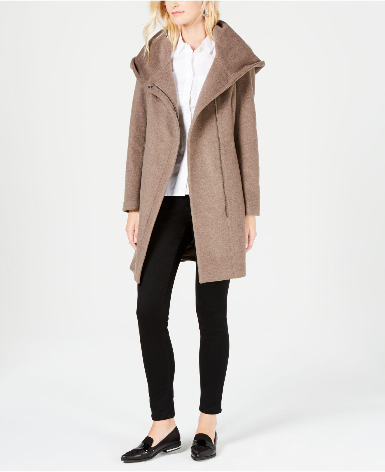 cole haan asymmetrical walker coat