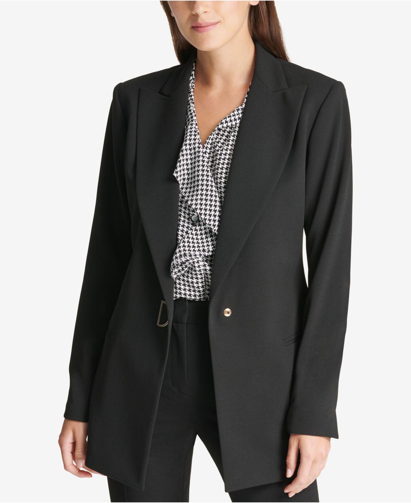 DKNY D-ring Blazer in Black | Lyst