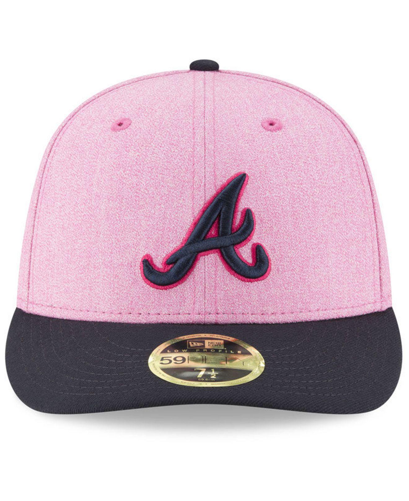 KTZ Synthetic Atlanta Braves Mothers Day Low Profile 59fifty Fitted Cap