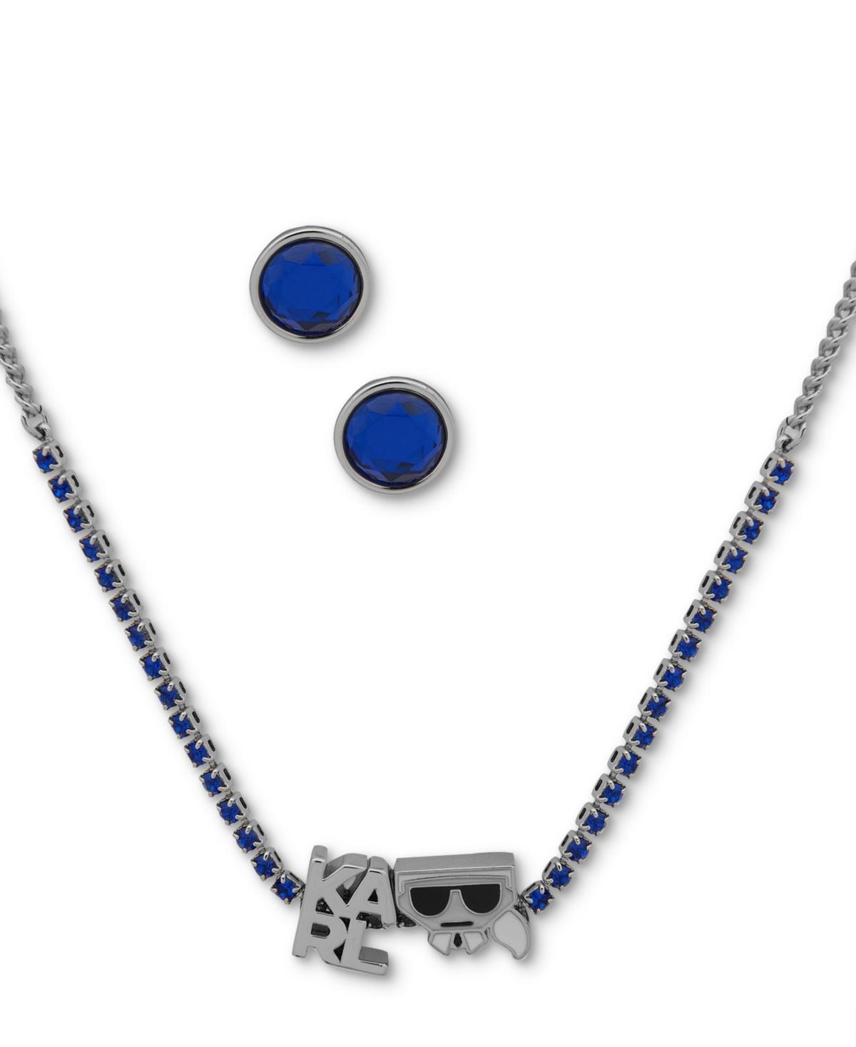 Necklaces - Silver Lock Charm Chain Necklace set - 3pc
