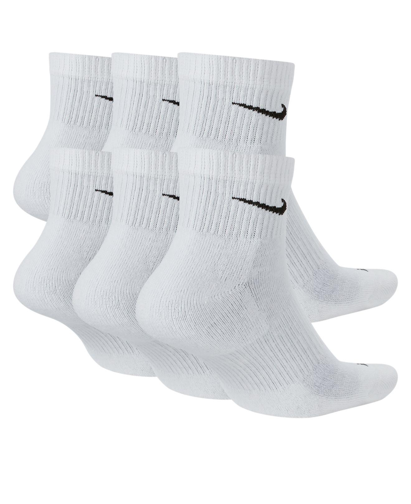 Nike 6 Pack Dri-fit Plus Quarter Socks in White for Men | Lyst