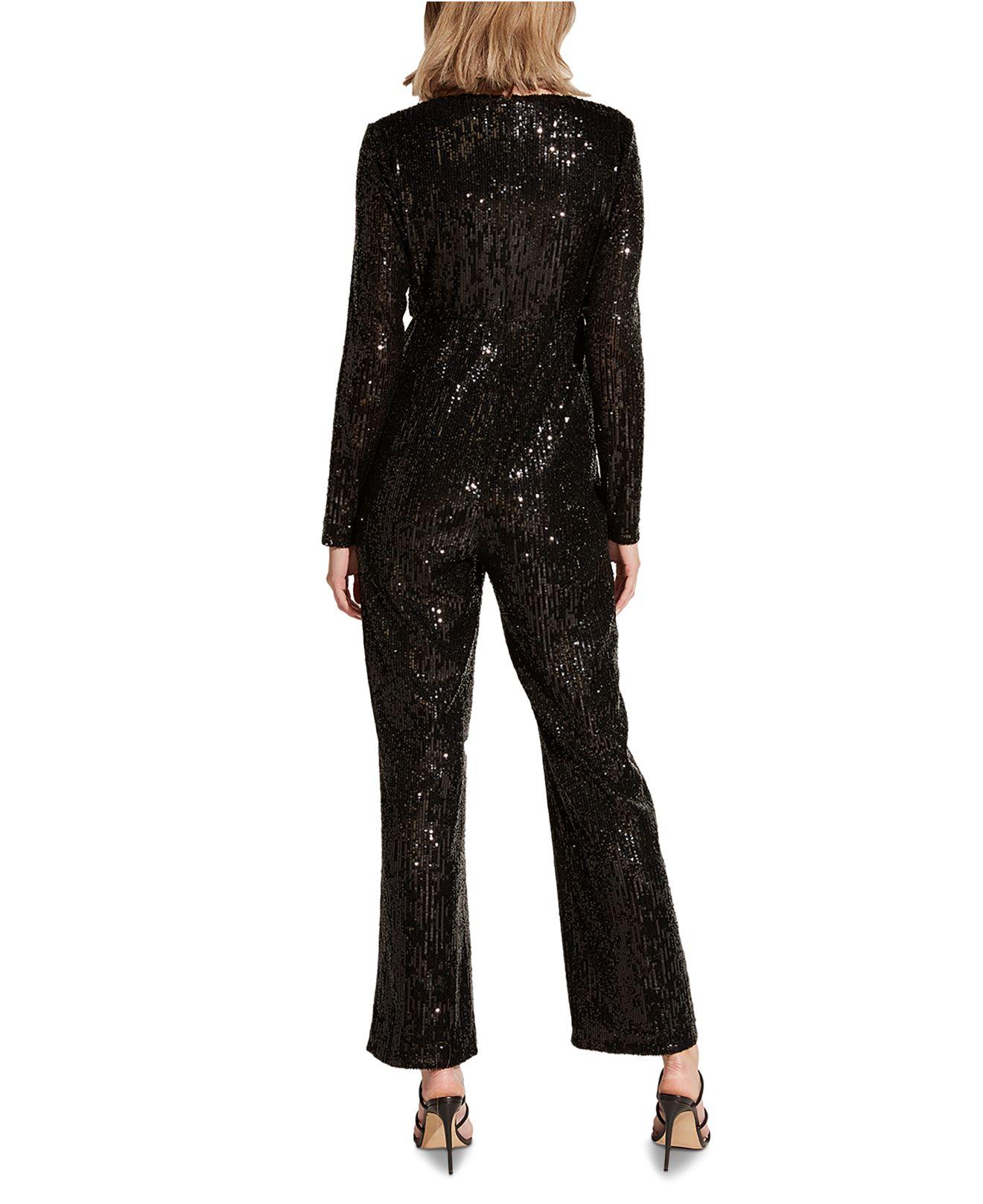 black sequin pantsuit