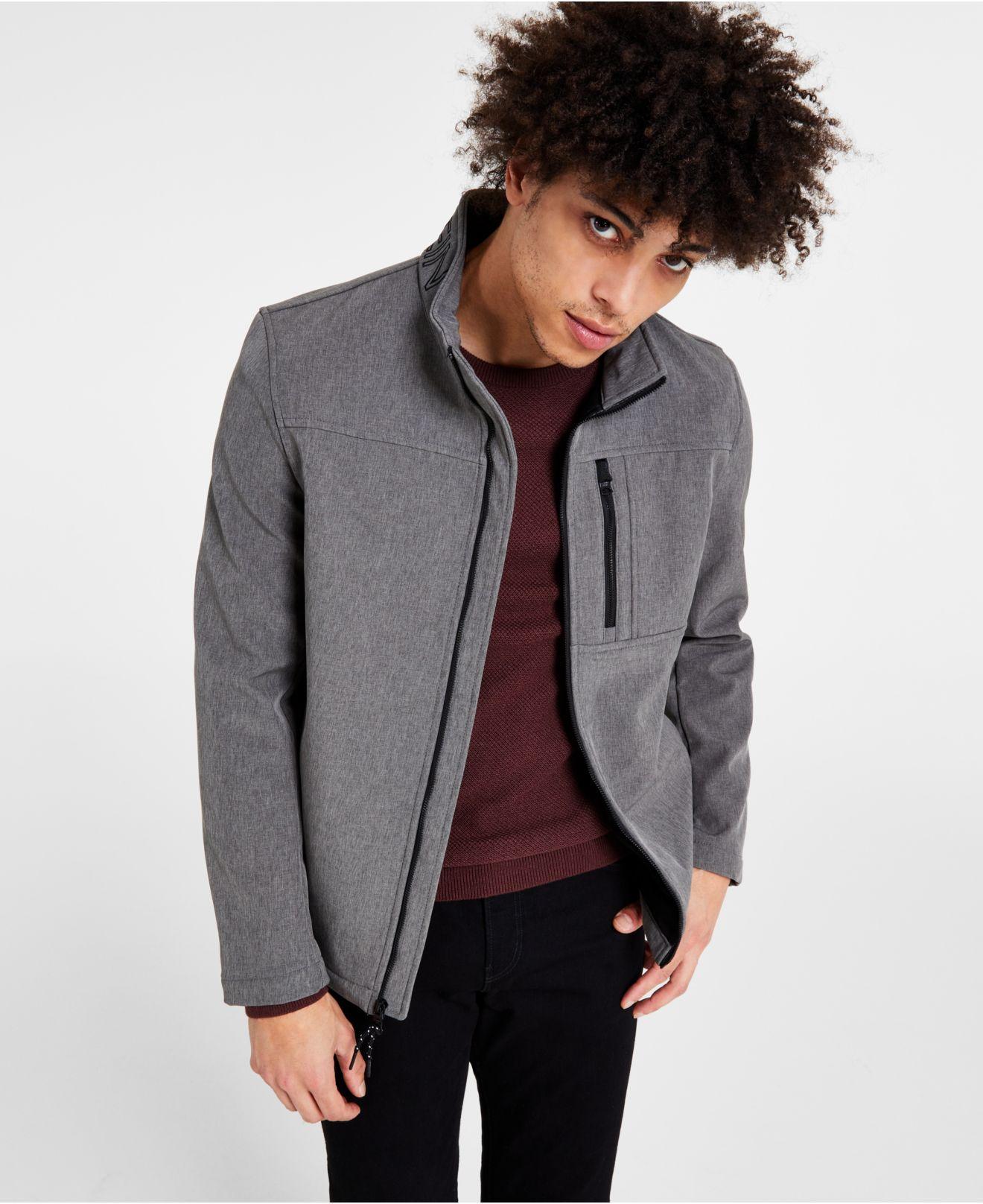 Calvin Klein Infinite Stretch Soft Shell Jacket in Gray for Men | Lyst
