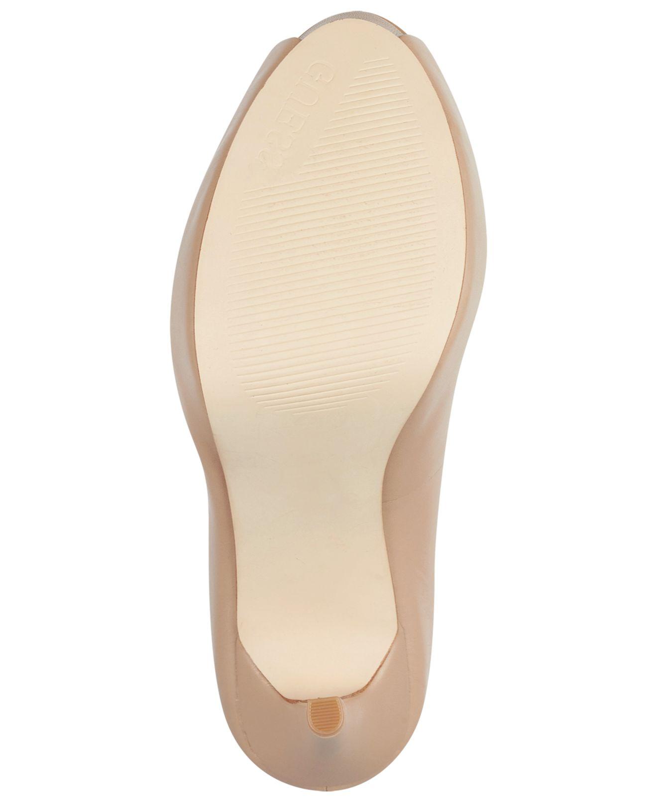 guess honora peep toe