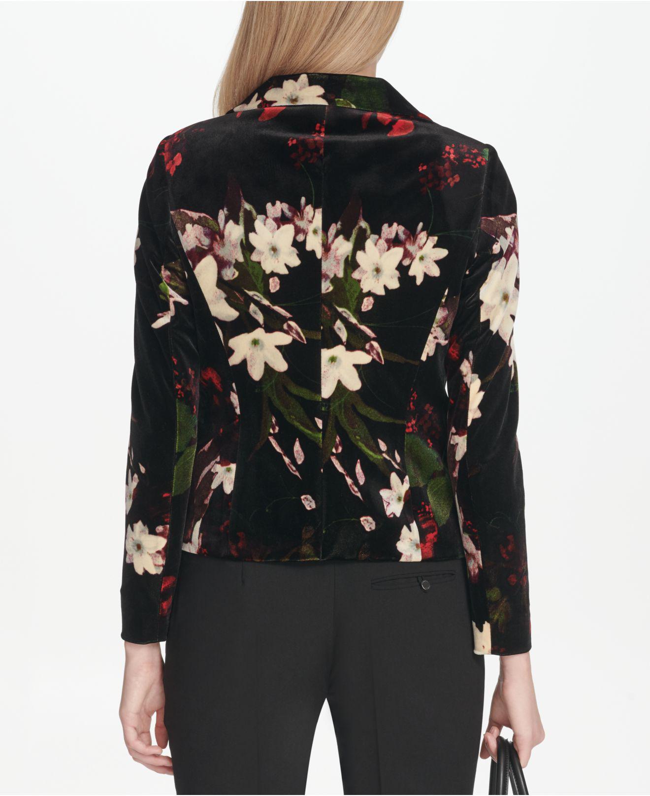 calvin klein floral blazer