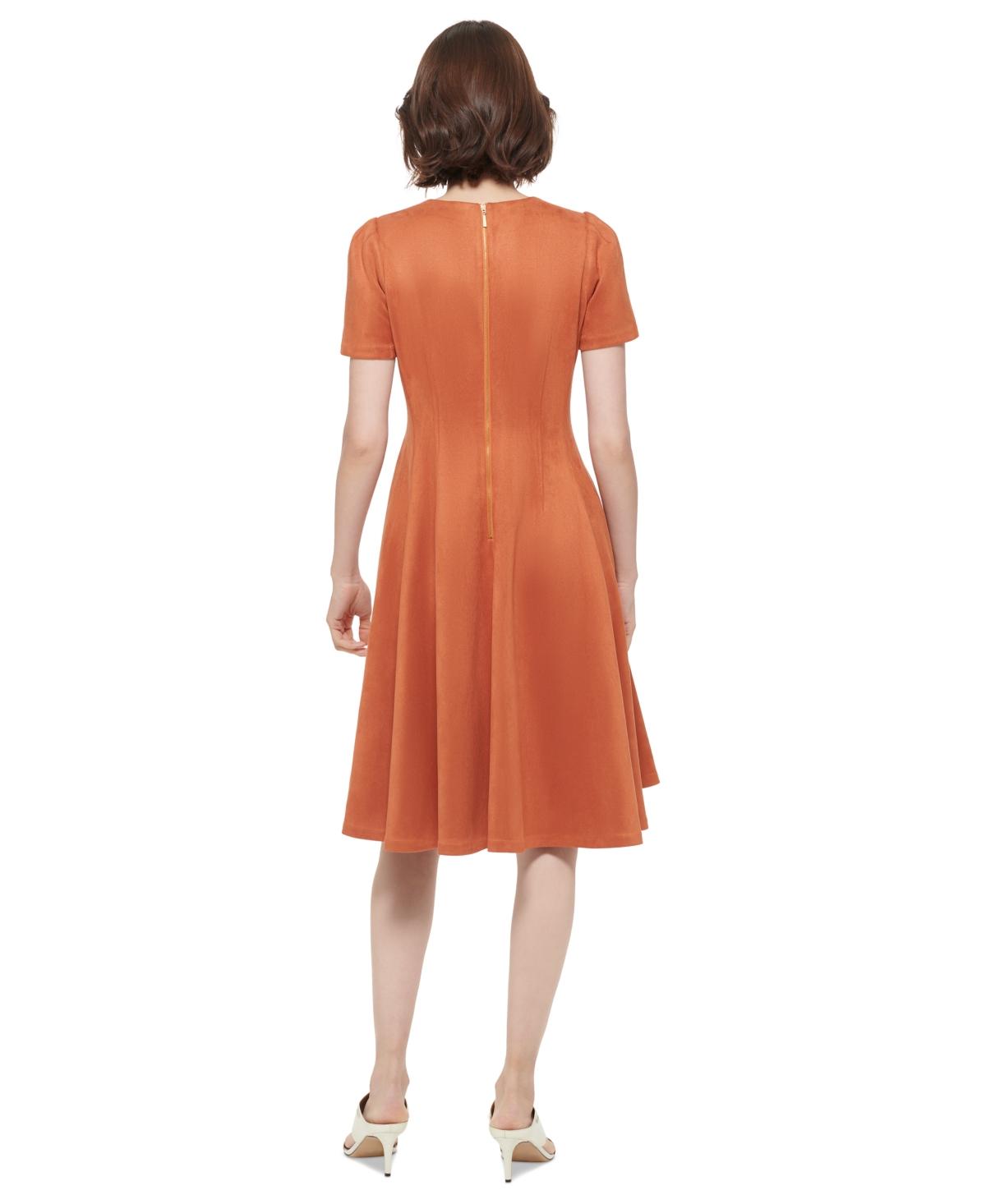 Calvin klein orange dress hotsell