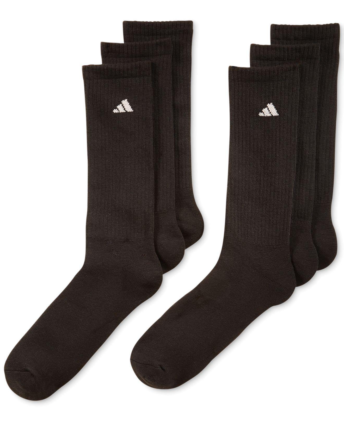 Lyst - Adidas Men's Athletic Performance Crew Socks 6-pack in Black for ...
