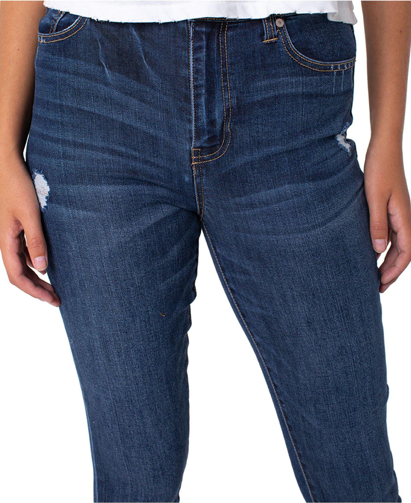 Kendall + Kylie Denim Kontour High Rise Ripped Skinny Jeans in Blue - Lyst