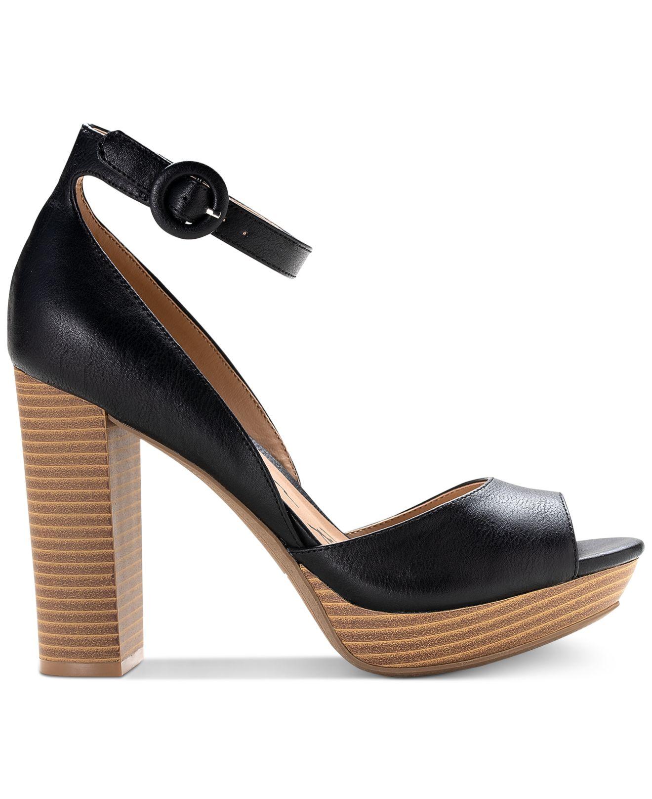 American Rag Reeta Block-heel Platform Sandals, Created For Macy's in Black - Lyst