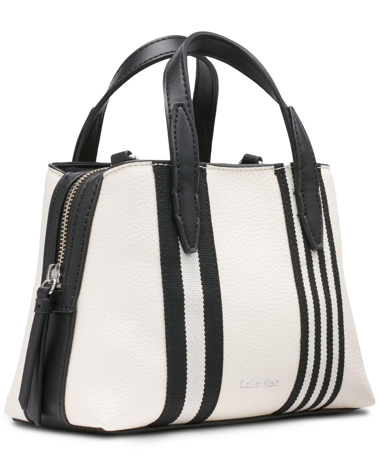 Calvin Klein Millie Small Convertible Shoulder Bag with Striped Crossbody  Strap - Macy's