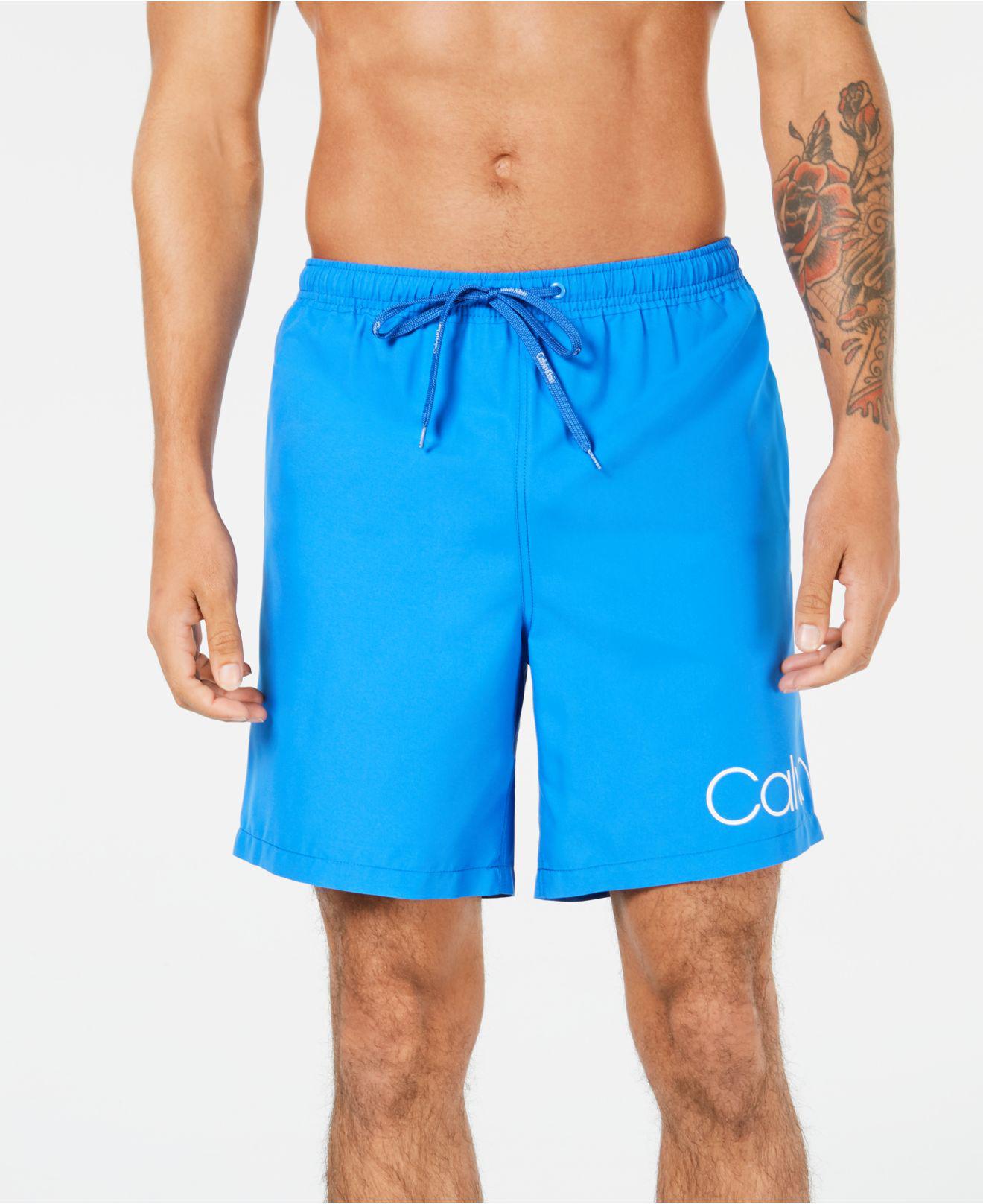 blue calvin klein swim shorts