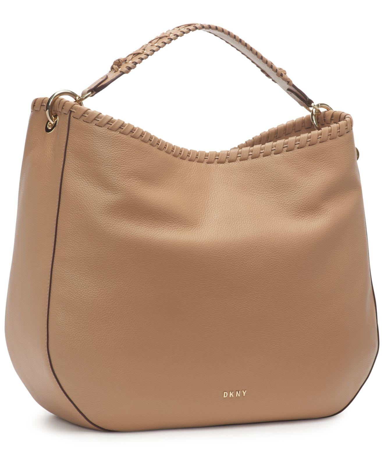DKNY Leather Winnie Hobo in Natural - Lyst
