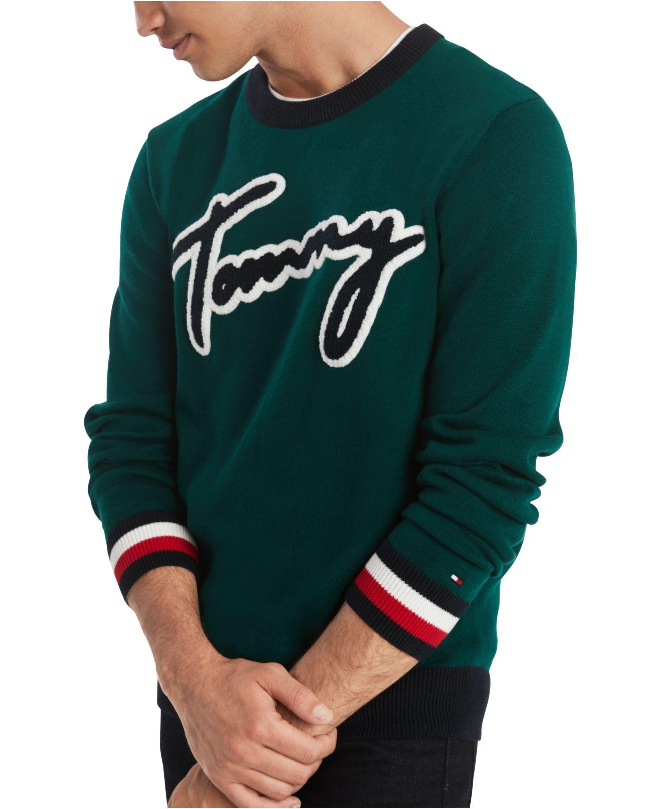 Tommy Lawson Logo Sweater in Green for | Lyst
